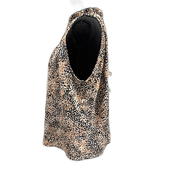 Melloday Sleeveless Halter Neck Keyhold Back Flowy Top - MultiColor - Size XL - Picture 3 of 5